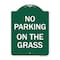 Signmission Designer Series Sign No Parking on Grass, Green & White Aluminum Sign, 18" x 24", GW-1824-23685 A-DES-GW-1824-23685 - alternate 1